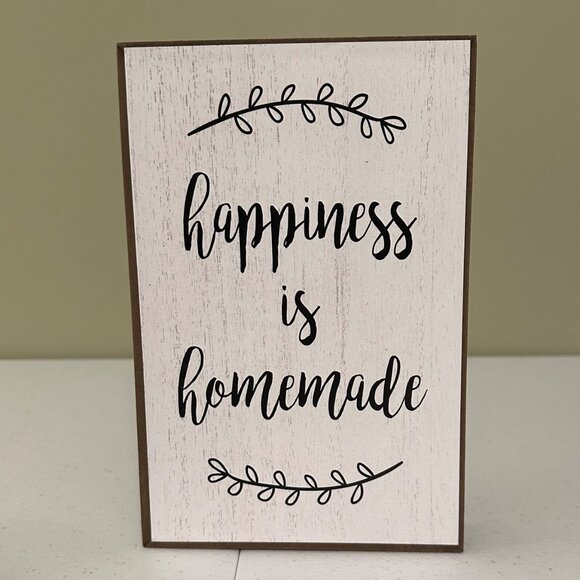 Reversible Valentines Day Decoration ALL YOU NEED IS LOVE-HAPPINESS IS HOMEMADE - Picture 2 of 10